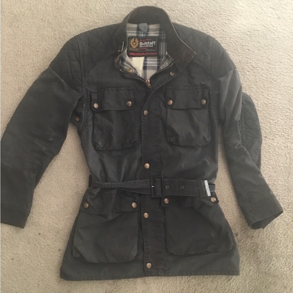 Belstaff Charcoal Belted JacketTrial Master
